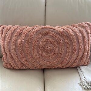 Chenille peach Accent pillow